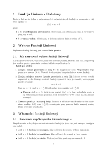 Funkcje Liniowe: Podstawy, Wykresy i Właściwości