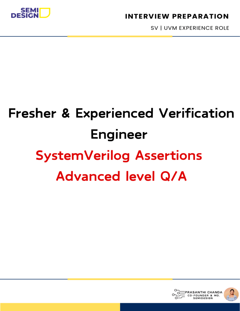 Systemverilog Assertions Interview Questions