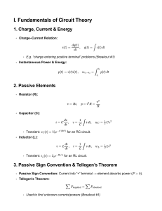 Circuit Theory Fundamentals: Lecture Notes