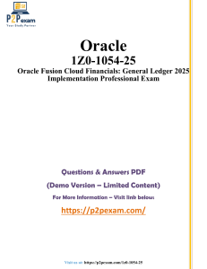 Oracle 1Z0-1054-25 Exam Questions & Answers (Demo)