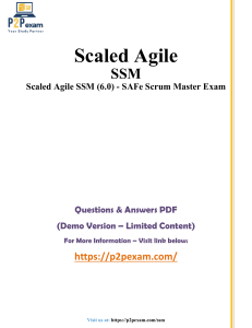 SAFe Scrum Master (SSM) Exam Questions & Answers (Demo)