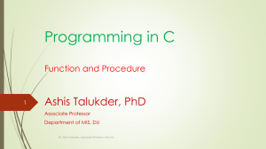 C Programming: Functions and Procedures Explained