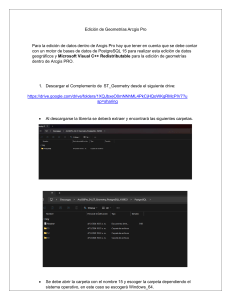 Gu&iacute;a de Edici&oacute;n de Geometr&iacute;as en ArcGIS Pro con PostgreSQL