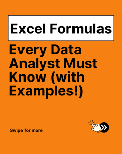 Excel Formulas Cheat Sheet for Data Analysis