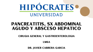 Presentaci&oacute;n sobre Pancreatitis, Dolor Abdominal y Absceso Hep&aacute;tico