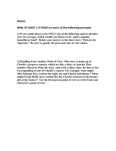 "Flowers for Algernon" Assignment: Character & Ethics