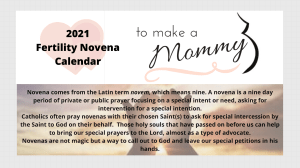 Fertility Novena Calendar 2021: St. Agnes & St. Brigid