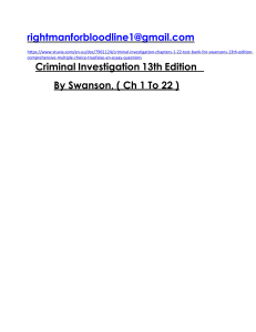 Criminal Investigation 13th Edition Test Bank
