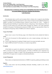 BIM Data Submission to Hong Kong Government Repository