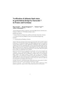 Eurocode 7 Geotechnical Design: ULS Verification in France & Germany