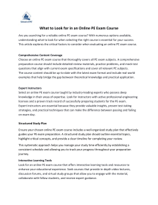 Online PE Exam Course: What to Look For | School of PE