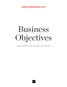 Business Objectives Cheat Sheet for Interactive Design
