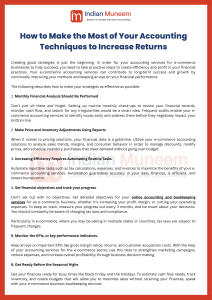 E-commerce Accounting: Techniques to Increase Returns