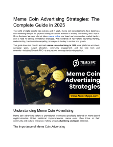 Meme Coin Advertising Strategies: The Complete Guide in 2025