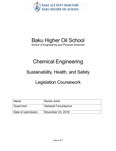 Chemical Engineering Legislation in Azerbaijan