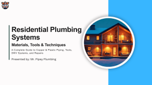 Residential Plumbing Systems: Materials & Techniques Guide