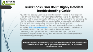 QuickBooks Error H505 Troubleshooting Guide