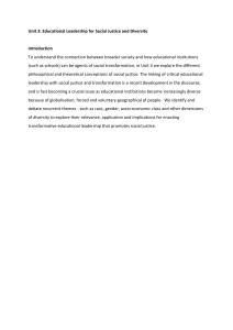 Educational Leadership: Social Justice & Diversity