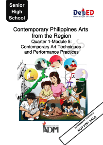 Philippine Arts: Techniques & Local Materials (High School)