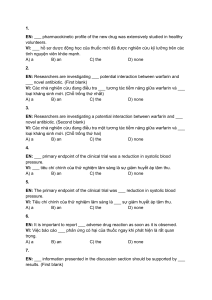 Pharmacology Fill-in-the-Blank Quiz