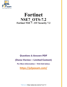 Fortinet NSE7_OTS-7.2 Exam Questions & Answers PDF (Demo)