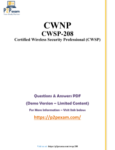 CWSP-208 Exam Questions & Answers (Demo)