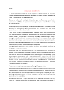 Habilidades Terap&eacute;uticas en Psicolog&iacute;a: Alianzas