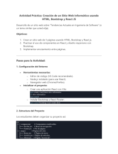 Proyecto de Sitio Web con HTML, Bootstrap y React JS