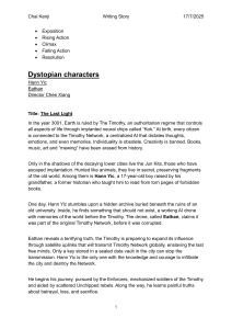 Dystopian Story Outline: The Last Light