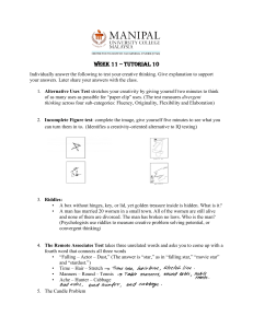 Creative Thinking & Problem Solving Tutorial: Psychology Tests & Riddles
