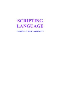 Scripting Language: Unix Commands & OS Overview