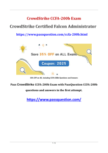CrowdStrike CCFA-200b Exam Questions