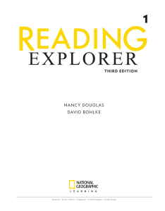 Reading Explorer 1: English Reading Comprehension Textbook