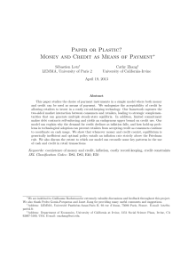 Money, Credit, and Payment Systems: An Economic Model