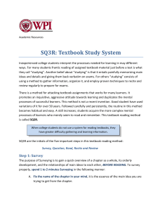 SQ3R: Effective Textbook Study System for College Students