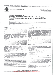 ASTM A182/A182M Standard: Forged Steel Pipe Flanges for High-Temp Service