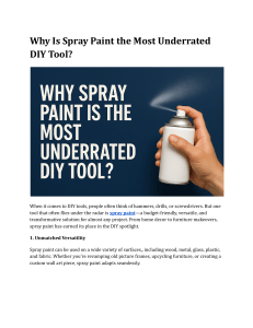Spray Paint: The Underrated DIY Tool for Home Projects