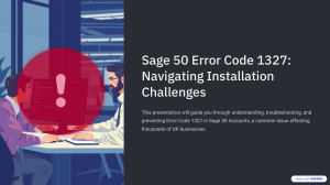 Sage 50 Error 1327: Troubleshooting & Prevention