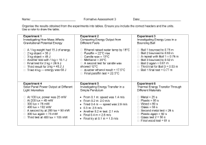 Physics Experiments: Formative Assessment