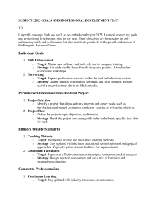 2025 Professional Development Plan: Skills & Goals