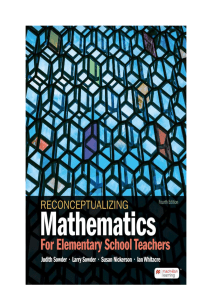 Reconceptualizing Mathematics for Elementary Teachers Textbook
