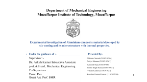 Aluminium Composite Stir Casting: Microstructure & Properties