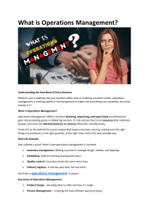 What is Operations Management? Key Concepts & Examples