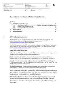 MANA CMS Subscription Services Setup Guide