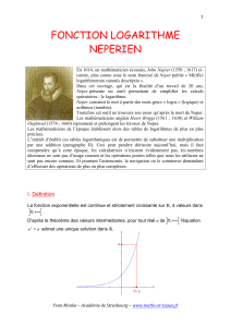 Fonction Logarithme Népérien: Définition & Propriétés