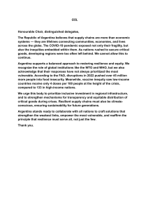 Argentina's Speech on Supply Chain Resilience & Equity