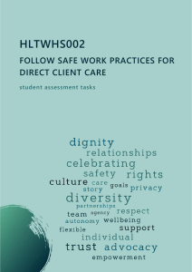 HLTWHS002 Follow Safe Work Practices for Direct Client Care Assessment
