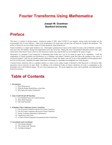Fourier Transforms with Mathematica: Introduction & Table of Contents