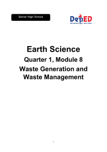 Earth Science: Waste Generation & Management - Module