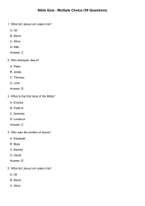 Bible Quiz: Multiple Choice (50 Questions)